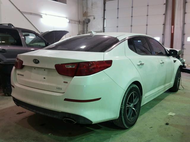 KNAGM4A79F5573221 - 2015 KIA OPTIMA LX WHITE photo 4