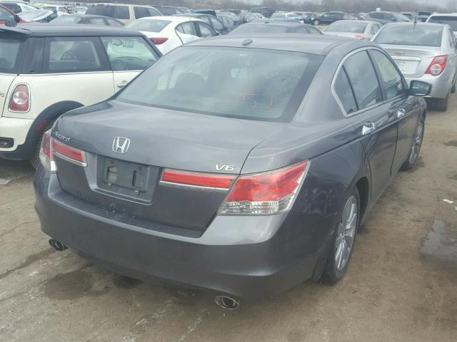 1HGCP3F87BA007260 - 2011 HONDA ACCORD EXL GRAY photo 4