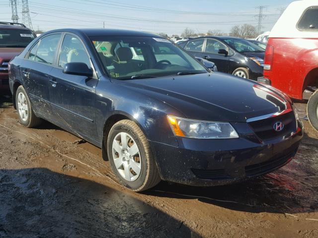 5NPET46F08H378768 - 2008 HYUNDAI SONATA GLS BLUE photo 1