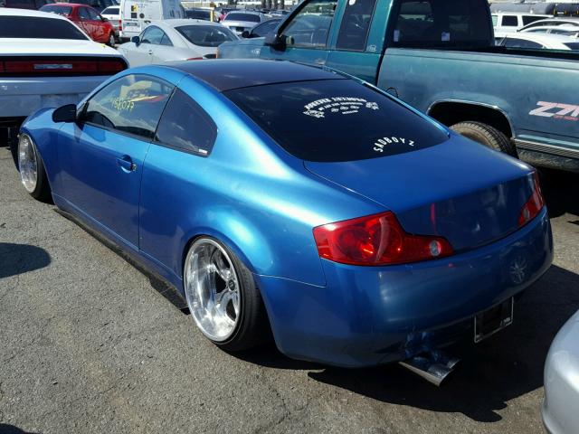 JNKCV54E53M207982 - 2003 INFINITI G35 BLUE photo 3