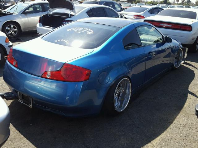 JNKCV54E53M207982 - 2003 INFINITI G35 BLUE photo 4