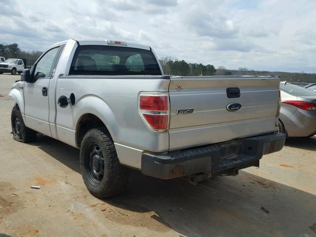 1FTMF1CW0AFD49552 - 2010 FORD F150 SILVER photo 3