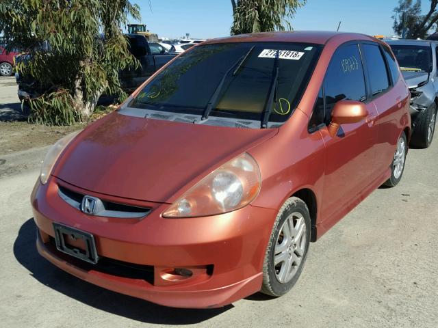 JHMGD38647S039975 - 2007 HONDA FIT S ORANGE photo 2