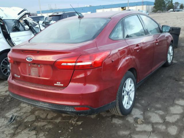 1FADP3F22FL347382 - 2015 FORD FOCUS SE RED photo 4