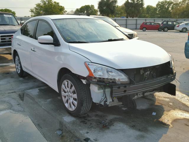 3N1AB7AP3DL635731 - 2013 NISSAN SENTRA S WHITE photo 1