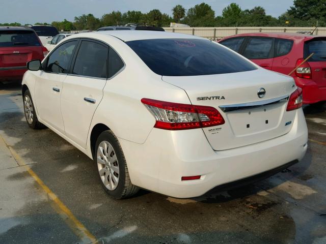 3N1AB7AP3DL635731 - 2013 NISSAN SENTRA S WHITE photo 3