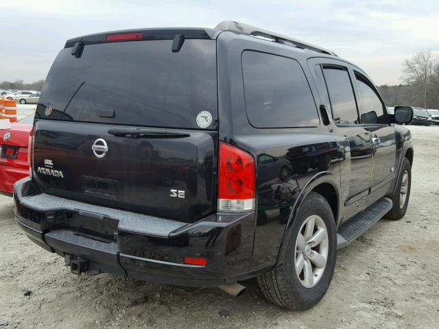 5N1AA08CX8N610465 - 2008 NISSAN ARMADA SE BLACK photo 4