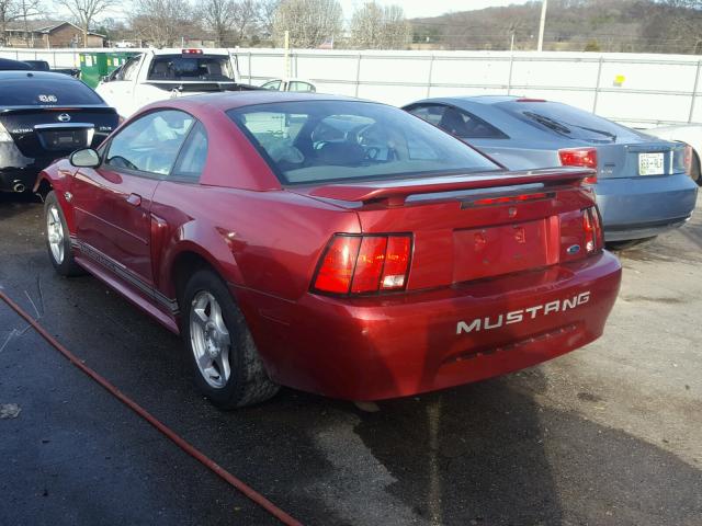 1FAFP40694F162476 - 2004 FORD MUSTANG MAROON photo 3