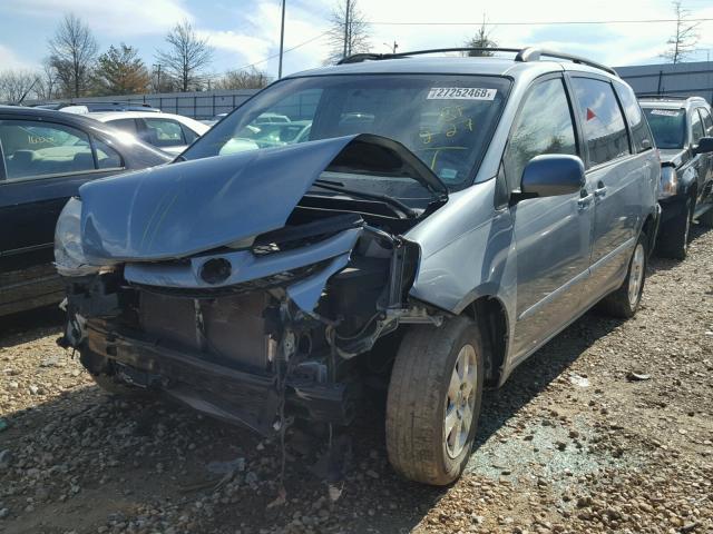 5TDZA22C36S554114 - 2006 TOYOTA SIENNA XLE BLUE photo 2