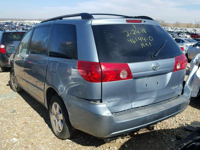 5TDZA22C36S554114 - 2006 TOYOTA SIENNA XLE BLUE photo 3