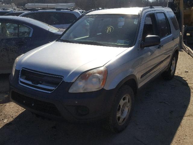 SHSRD78585U335691 - 2005 HONDA CR-V LX SILVER photo 2