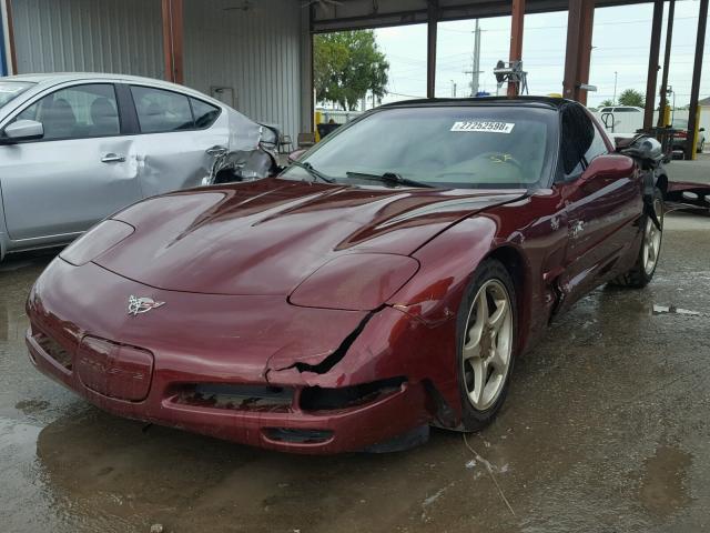 1G1YY22G335120649 - 2003 CHEVROLET CORVETTE BURGUNDY photo 2