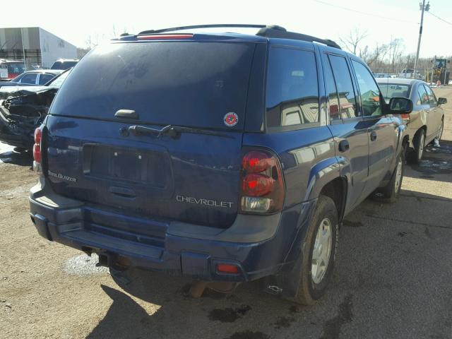 1GNDT13S532128908 - 2003 CHEVROLET TRAILBLAZE BLUE photo 4