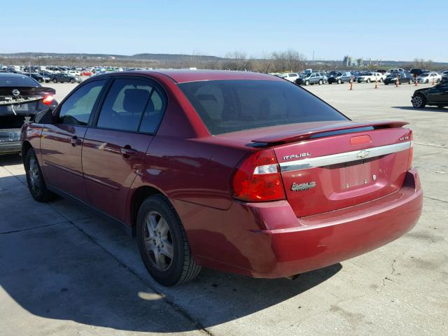 1G1ZT52805F278800 - 2005 CHEVROLET MALIBU LS მუქწითელი ფოტო 3