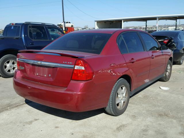 1G1ZT52805F278800 - 2005 CHEVROLET MALIBU LS მუქწითელი ფოტო 4