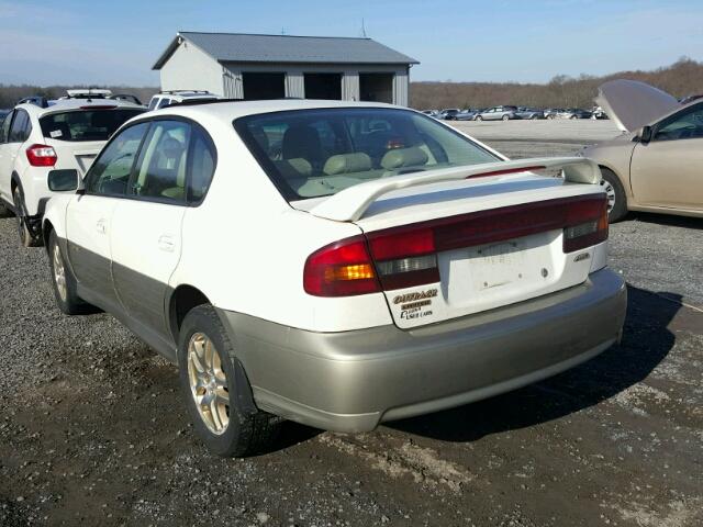 4S3BE686717208973 - 2001 SUBARU LEGACY OUT WHITE photo 3