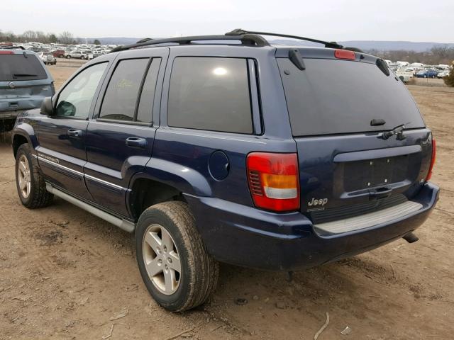 1J8GW68J04C109245 - 2004 JEEP GRAND CHER BLUE photo 3