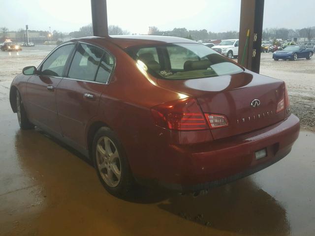 JNKCV51E93M325960 - 2003 INFINITI G35 RED photo 3