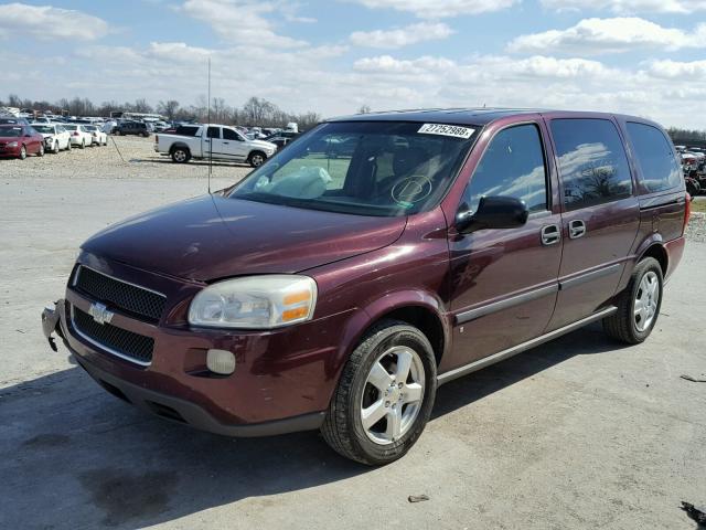 1GNDV23W68D196598 - 2008 CHEVROLET UPLANDER L MAROON photo 2