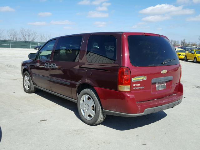 1GNDV23W68D196598 - 2008 CHEVROLET UPLANDER L MAROON photo 3