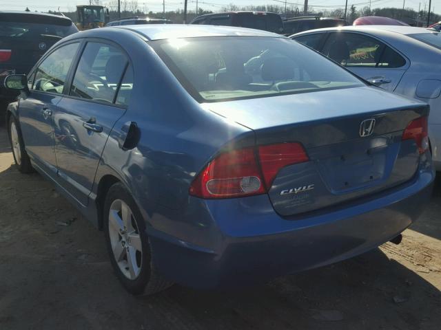 2HGFA16847H508554 - 2007 HONDA CIVIC EX BLUE photo 3