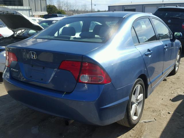 2HGFA16847H508554 - 2007 HONDA CIVIC EX BLUE photo 4