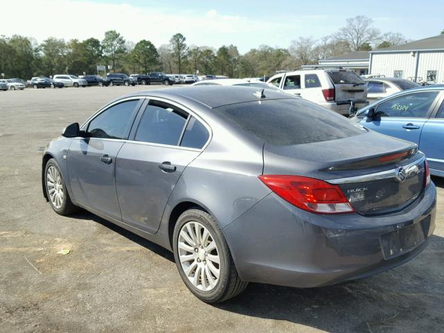 W04GP5EC3B1022608 - 2011 BUICK REGAL CXL GRAY photo 3