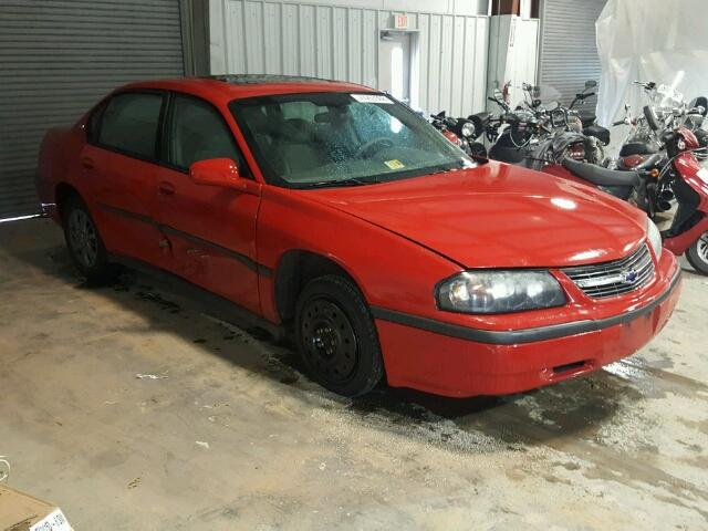 2G1WF52EX49450077 - 2004 CHEVROLET IMPALA RED photo 1