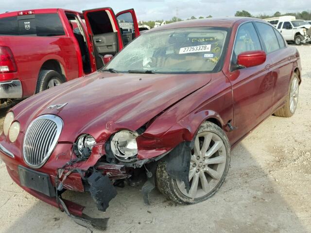 SAJDA01N42FM24288 - 2002 JAGUAR S-TYPE RED photo 2