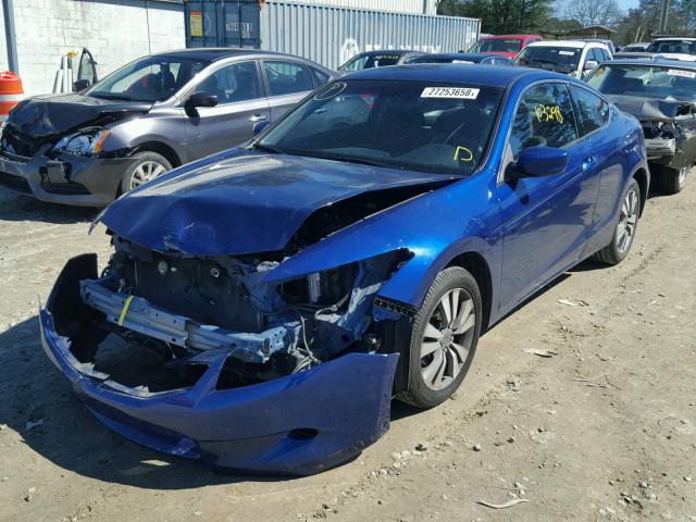 1HGCS1B39AA008762 - 2010 HONDA ACCORD LX BLUE photo 2