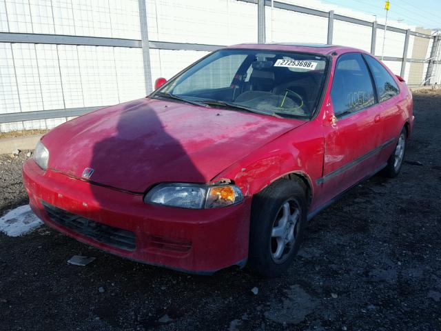 2HGEJ1222SH544457 - 1995 HONDA CIVIC EX RED photo 2