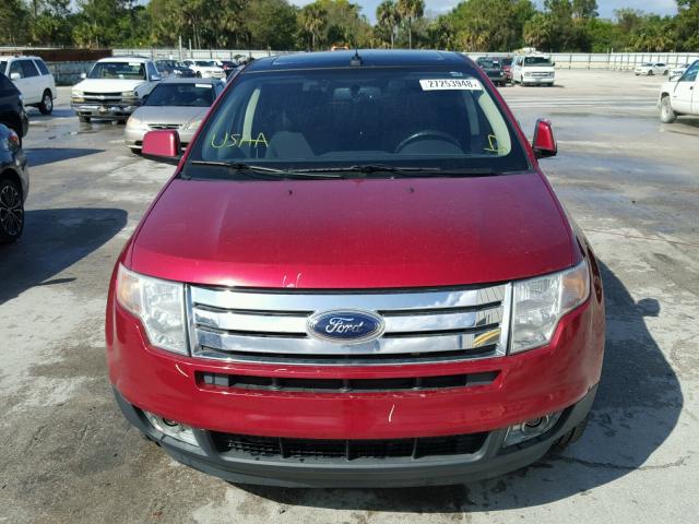 2FMDK38C09BA73467 - 2009 FORD EDGE SEL RED photo 9