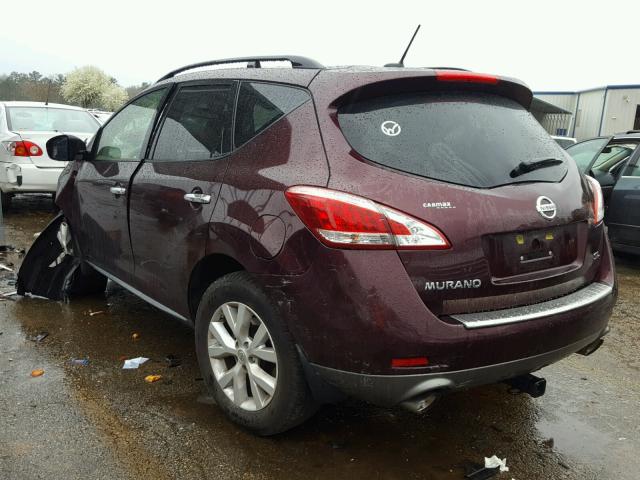 JN8AZ1MU4EW421564 - 2014 NISSAN MURANO S MAROON photo 3