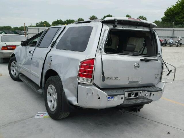 5N1AA08AX6N702901 - 2006 NISSAN ARMADA SILVER photo 3