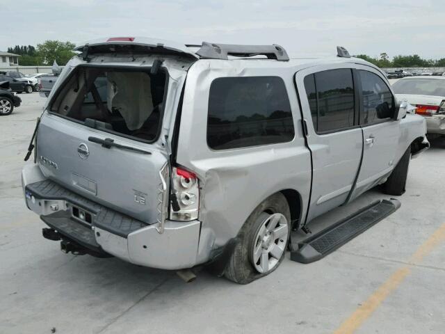 5N1AA08AX6N702901 - 2006 NISSAN ARMADA SILVER photo 4