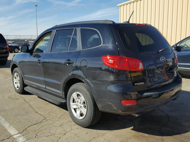 5NMSG13D89H275329 - 2009 HYUNDAI SANTA FE G BLACK photo 3