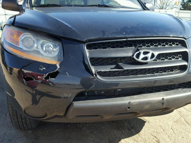 5NMSG13D89H275329 - 2009 HYUNDAI SANTA FE G BLACK photo 9