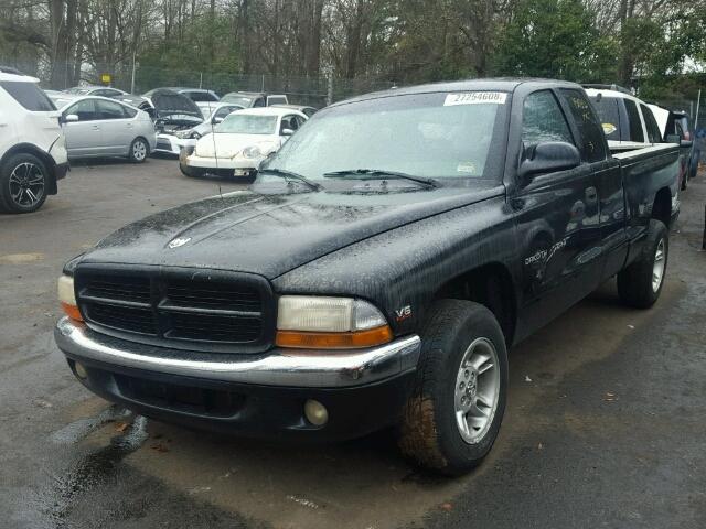 1B7GL22X5YS596220 - 2000 DODGE DAKOTA BLACK photo 2