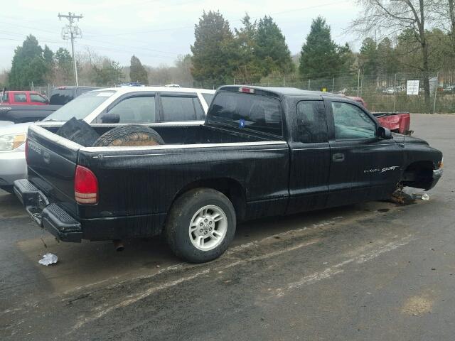 1B7GL22X5YS596220 - 2000 DODGE DAKOTA BLACK photo 4