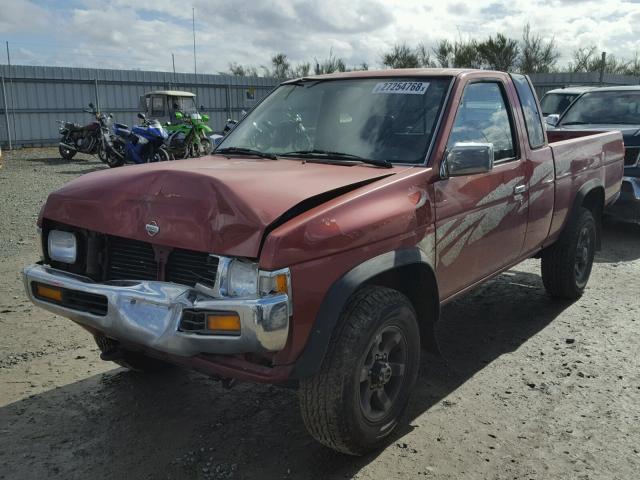 1N6SD16Y6SC340090 - 1995 NISSAN TRUCK KING RED photo 2