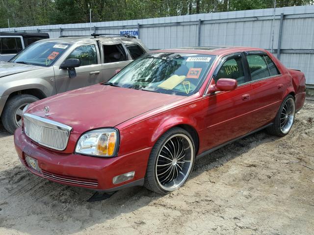 1G6KD54Y62U274294 - 2002 CADILLAC DEVILLE RED photo 2