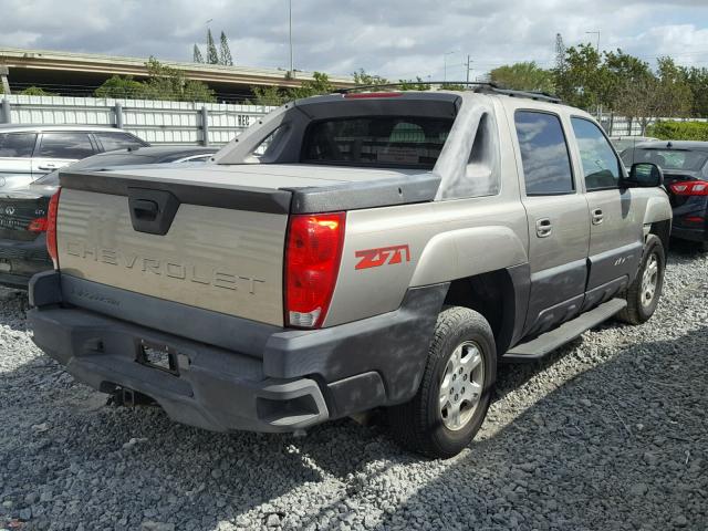 3GNEK13T53G153069 - 2003 CHEVROLET AVALANCHE BROWN photo 4