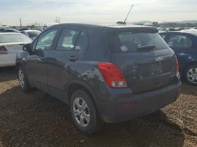 3GNCJKSB7GL268276 - 2016 CHEVROLET TRAX LS GRAY photo 3