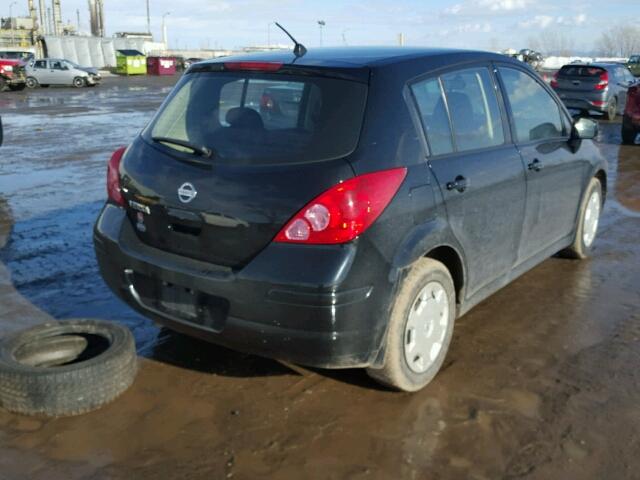 3N1BC13E38L447310 - 2008 NISSAN VERSA S BLACK photo 4