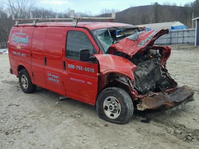 1GTGG25C091141957 - 2009 GMC SAVANA G25 RED photo 1