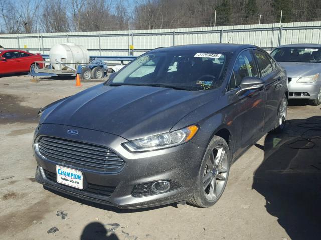 3FA6P0K98ER106145 - 2014 FORD FUSION TIT GRAY photo 2