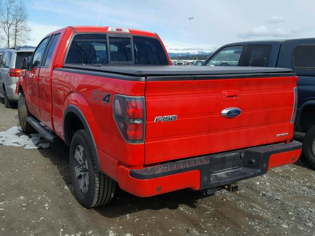 1FTFX1EF9CFA94325 - 2012 FORD F150 SUPER RED photo 3