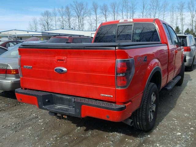 1FTFX1EF9CFA94325 - 2012 FORD F150 SUPER RED photo 4