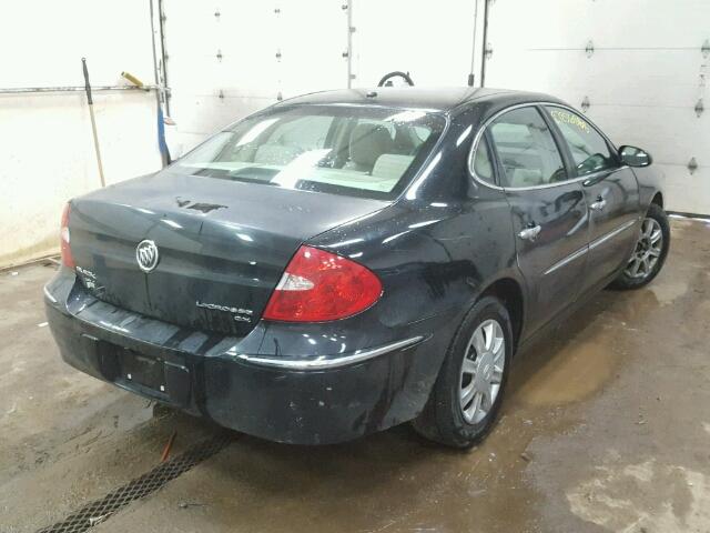 2G4WC582181168326 - 2008 BUICK LACROSSE C BLACK photo 4