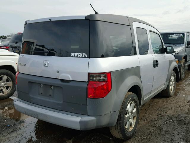 5J6YH18243L015413 - 2003 HONDA ELEMENT DX SILVER photo 4